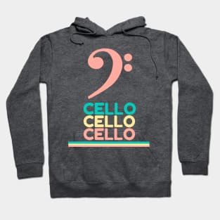 Cello Pink Bass Clef Hoodie